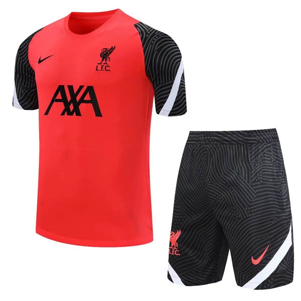 Trainingsshirt Liverpool Komplett Set 2020-21 Rote Schwarz